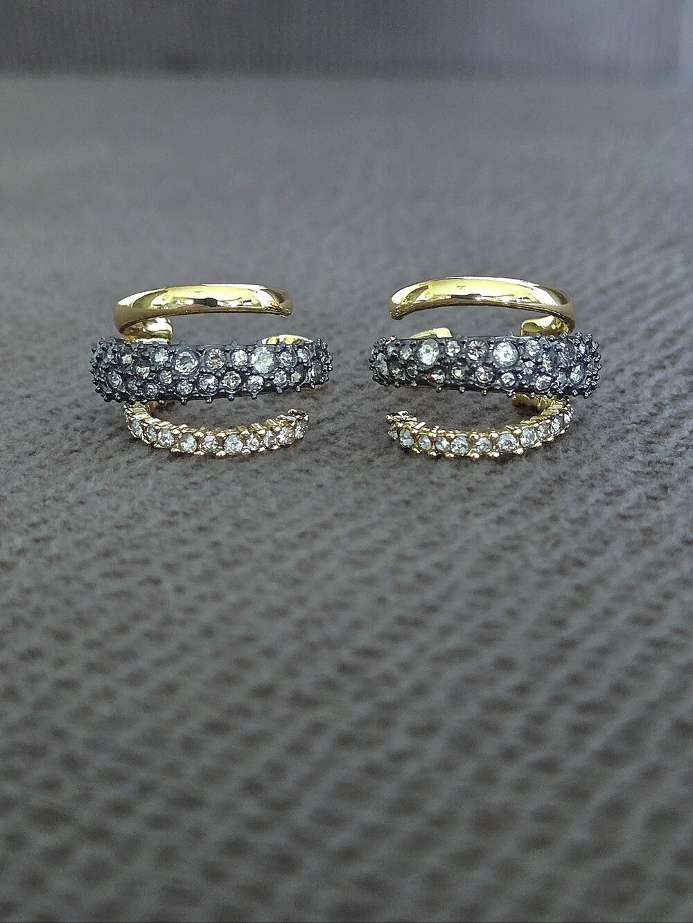 ✨️HP✨️ Alexis Bittar Crystal💎 Orbit 3-Row Hoop Earrings - Picture 14 of 16